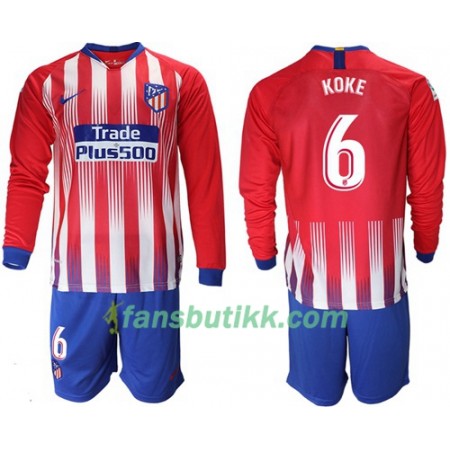 Fotballdrakt Atlético Madrid Koke 6 Barn Hjemmetrøye 2018-2019 Langermet